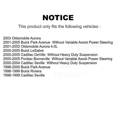 [Avant] Kit d'ensemble de bras de suspension et joint à rotule pour Buick LeSabre Cadillac DeVille Park Avenue Pontiac Bonneville Seville Oldsmobile Aurora Riviera KTR-100373