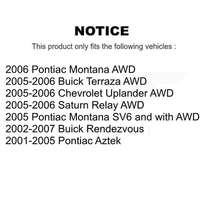 [Avant] Kit d'ensemble de bras de suspension et joint à rotule pour Buick Rendezvous Pontiac Aztek KTR-100416