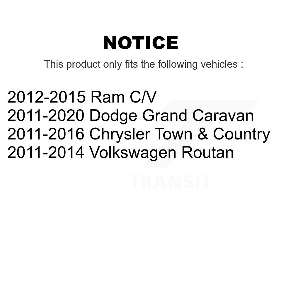 [Avant] Kit d'ensemble de bras de suspension et joint à rotule pour Dodge Grand Caravan Chrysler Town & Country Ram C/V KTR-100424