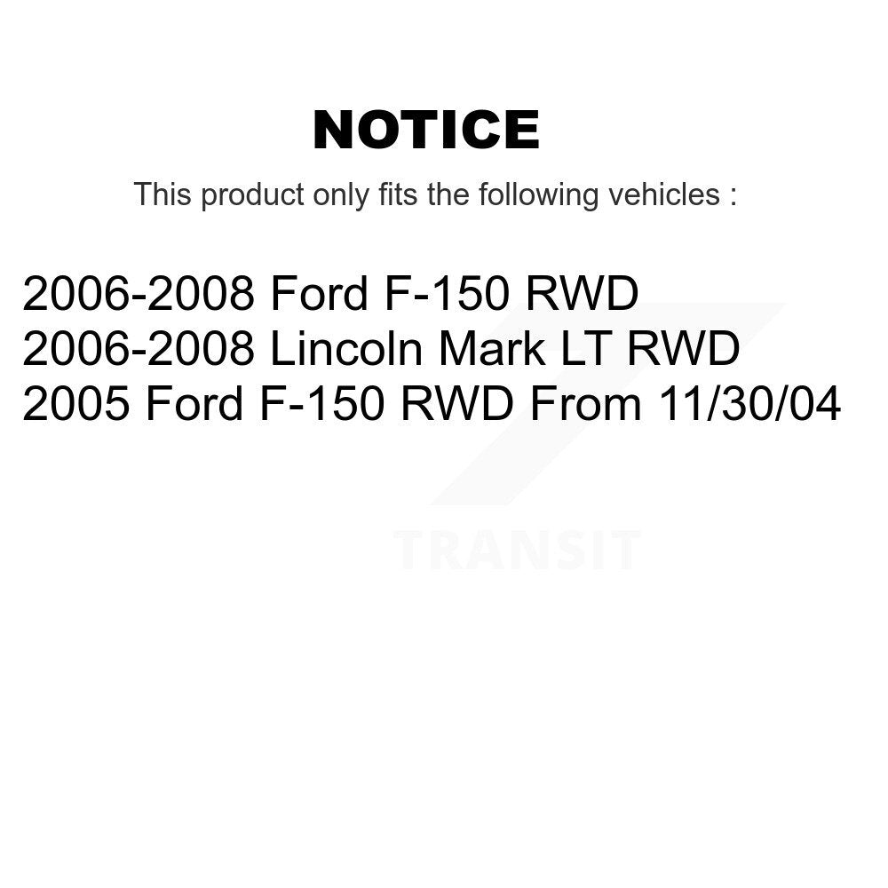 [Avant] Kit d'ensemble de bras de suspension et joint à rotule pour Ford F-150 Lincoln Mark LT RWD KTR-100438