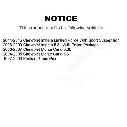 [Avant] Kit d'ensemble de bras de suspension et joint à rotule pour Chevrolet Impala Pontiac Grand Prix Limited Monte Carlo KTR-100444