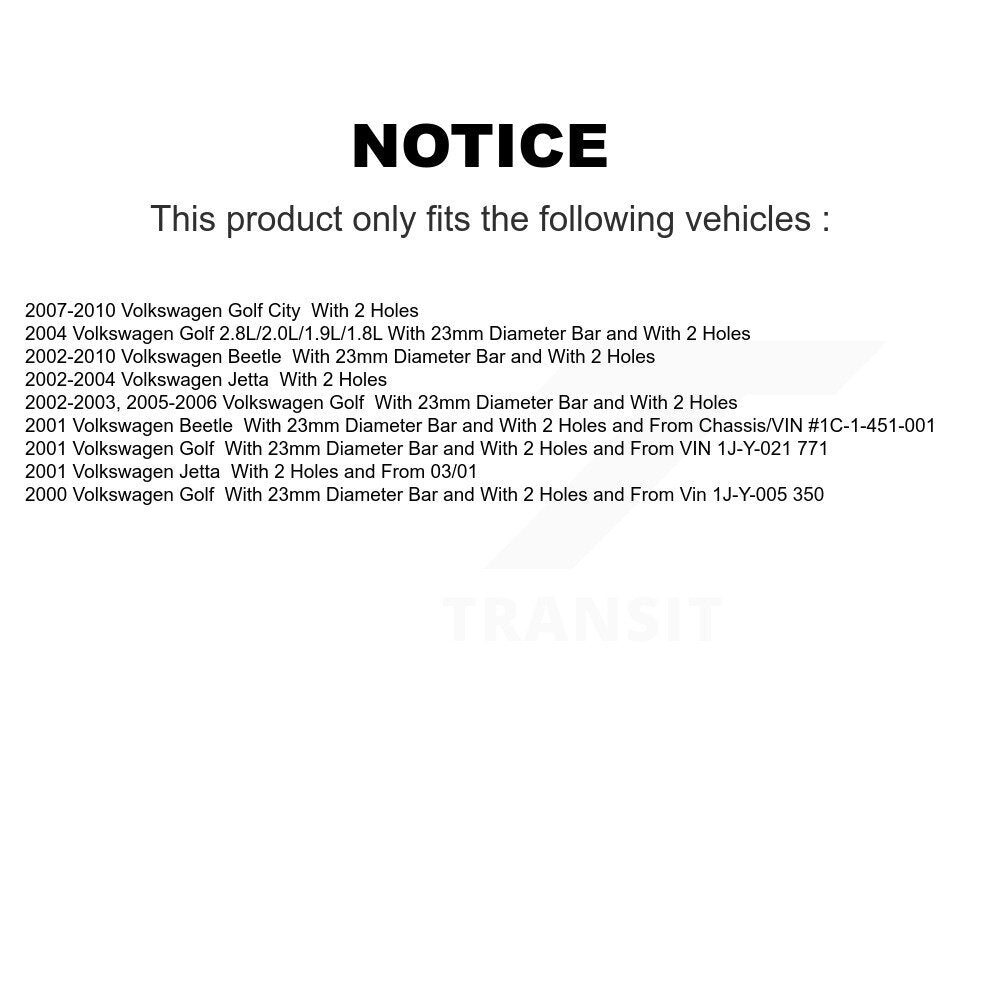 [Avant] Kit d'ensemble de bras de suspension et joint à rotule pour Volkswagen Jetta Beetle Golf City KTR-100559
