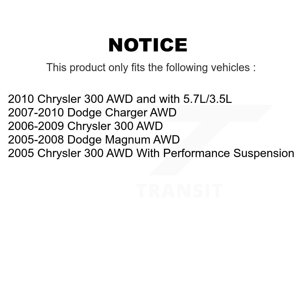 [Avant] Kit d'ensemble de bras de suspension et joint à rotule pour Chrysler 300 Dodge Charger Magnum KTR-100579