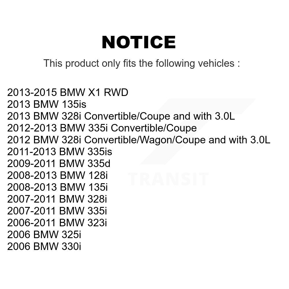 [Avant] Kit d'ensemble de bras de suspension et joint à rotule pour BMW 328i 335i X1 325i 128i 330i 135i 335d 335is 323i KTR-100623