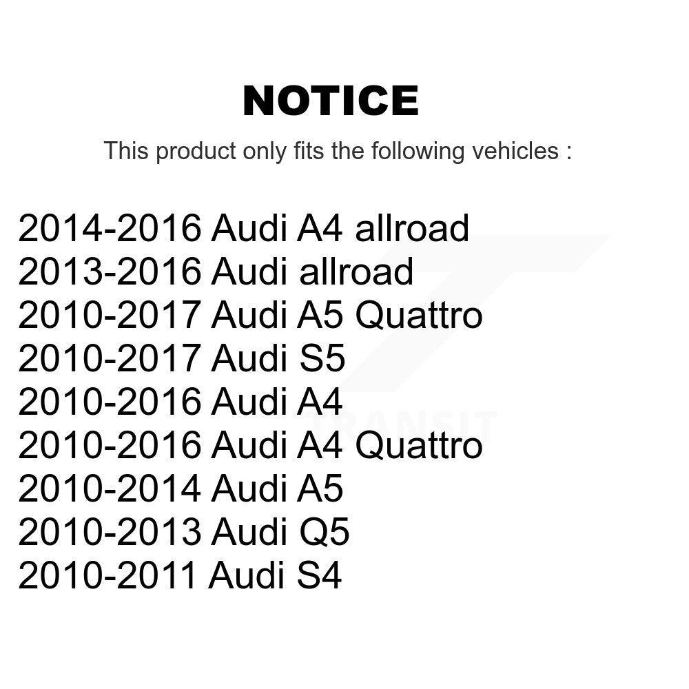 [Avant] Kit d'ensemble de bras de suspension et joint à rotule pour Audi A4 Q5 A5 Quattro S5 allroad S4 KTR-100634