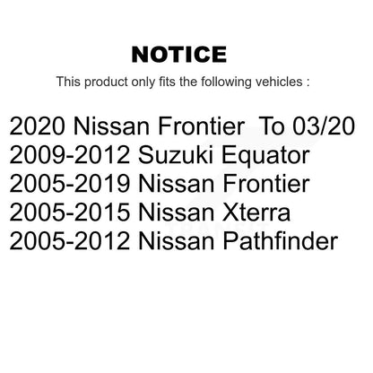 [Avant] Kit d'ensemble de bras de suspension et joint à rotule pour Nissan Frontier Pathfinder Xterra KTR-100645