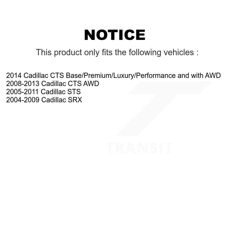 [Avant] Kit de biellette de barre stabilisatrice de suspension pour Cadillac CTS SRX STS KTR-100691