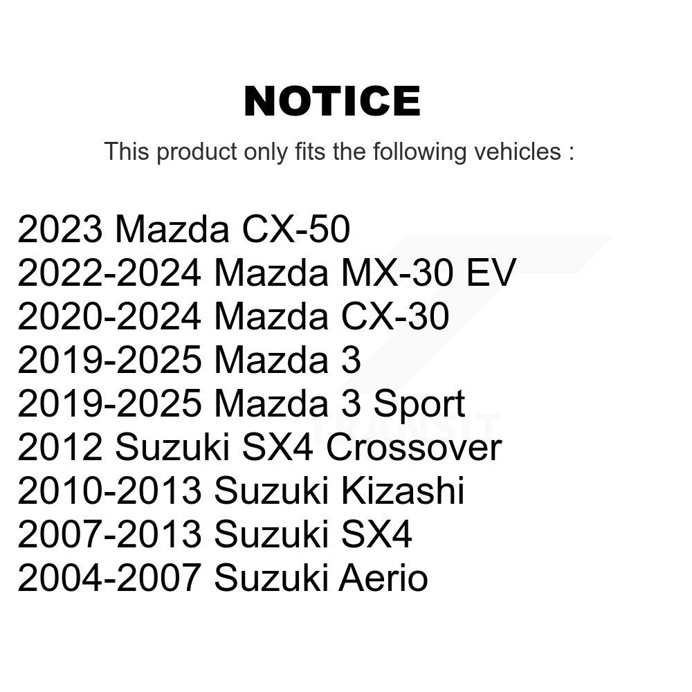 [Avant] Kit de biellette de barre stabilisatrice de suspension pour Suzuki SX4 Kizashi Aerio KTR-100692