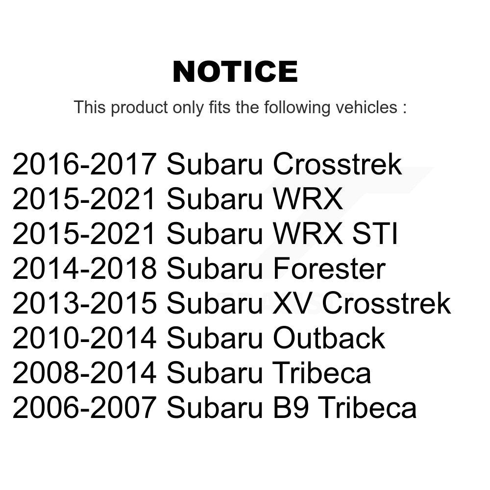 [Avant] Kit de biellette de barre stabilisatrice de suspension pour Subaru Forester Outback XV Crosstrek WRX STI Tribeca B9 KTR-100696