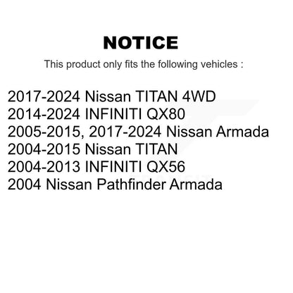 [Avant] Kit de biellette de barre stabilisatrice de suspension pour Nissan Titan Armada Infiniti QX80 QX56 Pathfinder INFINITI TITAN KTR-100704