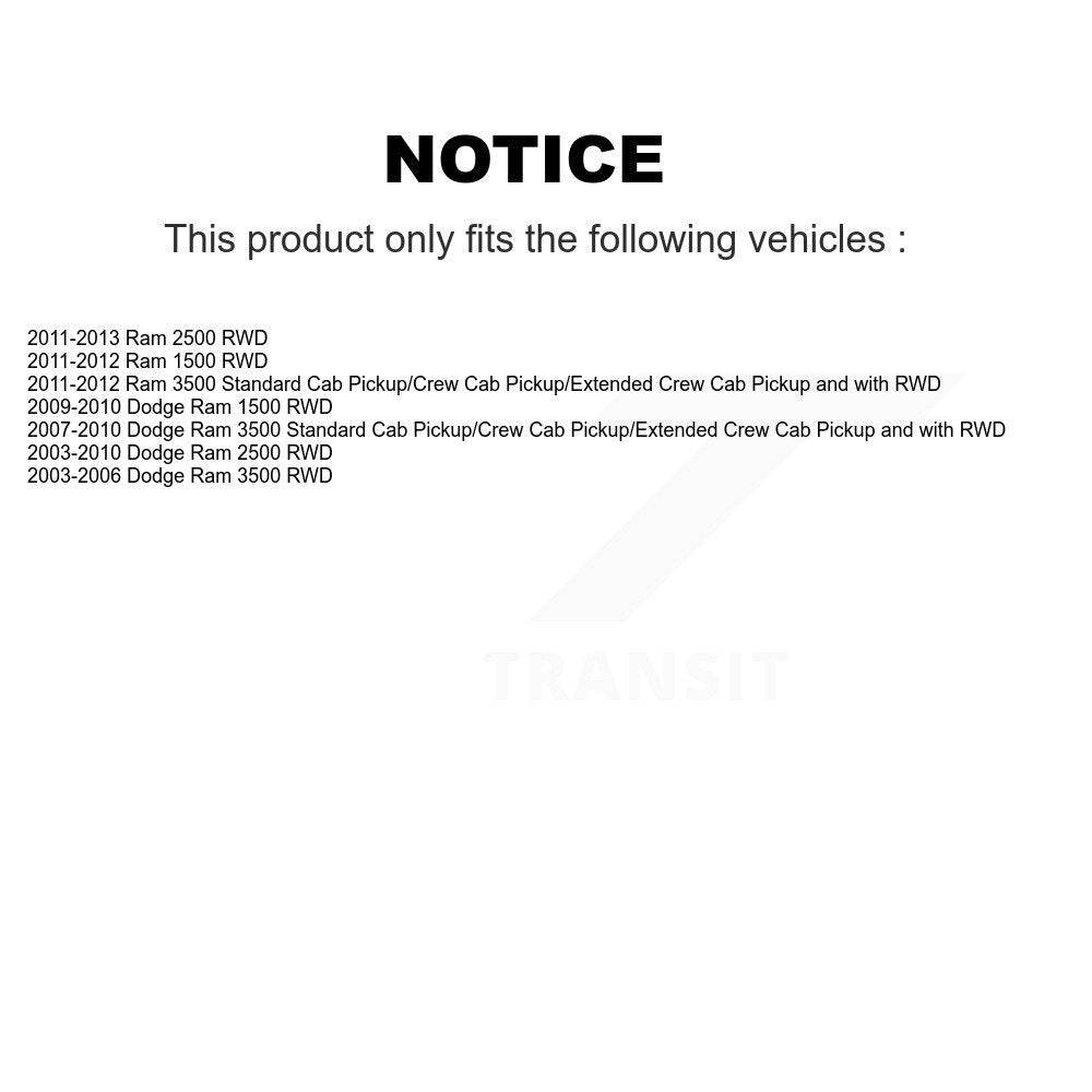 [Avant] Kit de biellette de barre stabilisatrice de suspension pour Dodge Ram 1500 2500 3500 KTR-100707