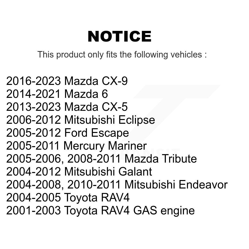 [Avant] Kit de biellette de barre stabilisatrice de suspension pour Mazda Ford Escape CX-5 Mitsubishi 6 Toyota RAV4 Mercury Mariner Galant CX-9 Tribute Eclipse Endeavor KTR-100762