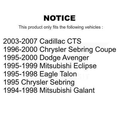 [Avant] Kit de biellette de barre stabilisatrice de suspension pour Cadillac CTS Chrysler Sebring Mitsubishi Eclipse Dodge Avenger Galant Eagle Talon KTR-100782