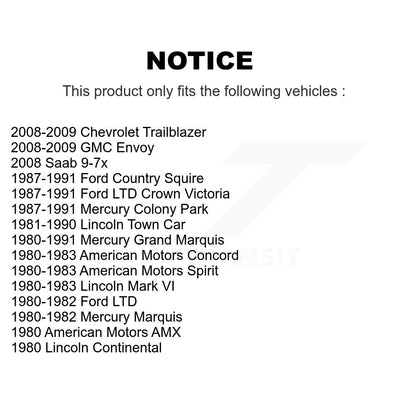 [Avant] Kit de biellette de barre stabilisatrice de suspension pour Chevrolet Trailblazer Ford GMC Envoy Lincoln LTD Crown Victoria Town Car Mercury Grand Marquis Mark VI Saab 9-7x Colony Park Country Squire Continental KTR-100800