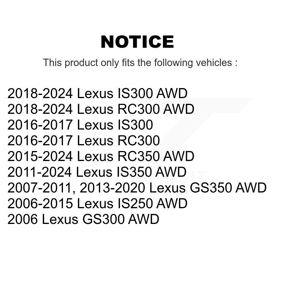 [Avant] Kit de biellette de barre stabilisatrice de suspension pour Lexus IS250 GS350 IS300 IS350 GS300 RC350 RC300 GS450h KTR-100842