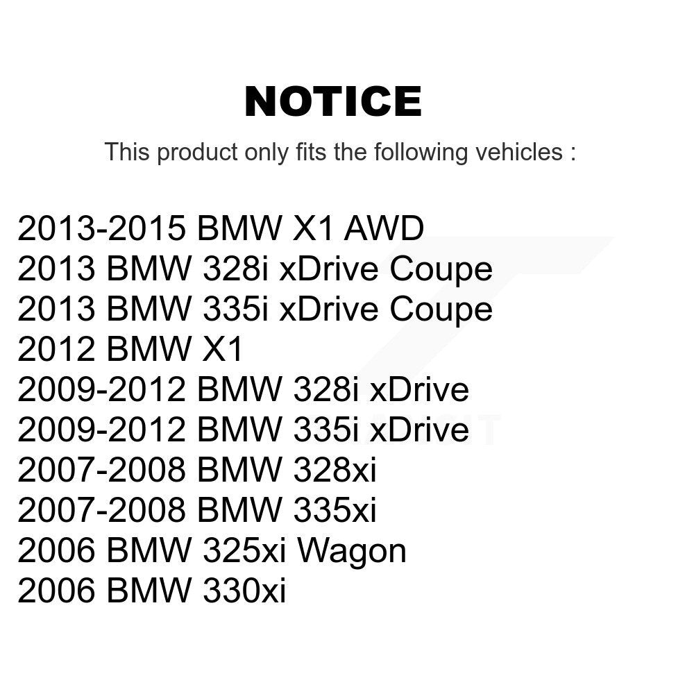 [Avant] Kit de biellette de barre stabilisatrice de suspension pour BMW 328i xDrive X1 328xi 335i 325xi 335xi 330xi KTR-100865