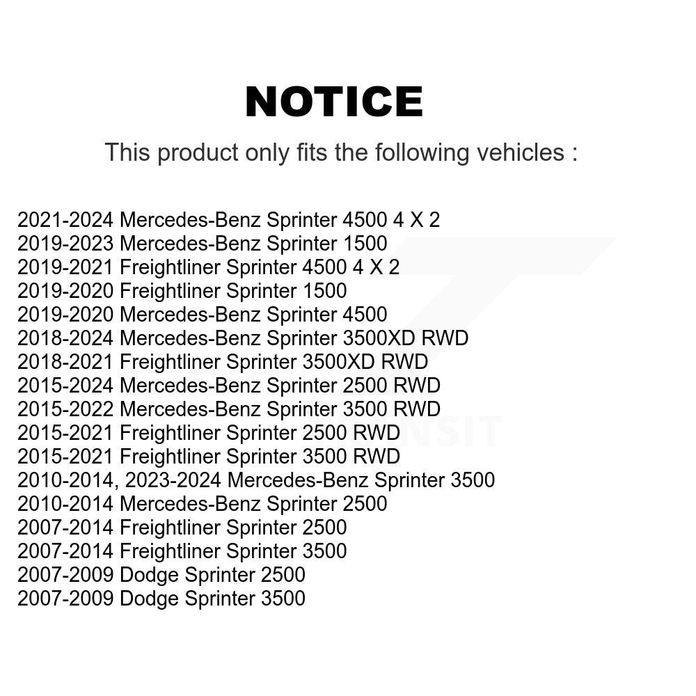 [Avant] Kit de biellette de barre stabilisatrice de suspension pour Sprinter 2500 Mercedes-Benz 3500 Freightliner Dodge 1500 4500 3500XD KTR-100870
