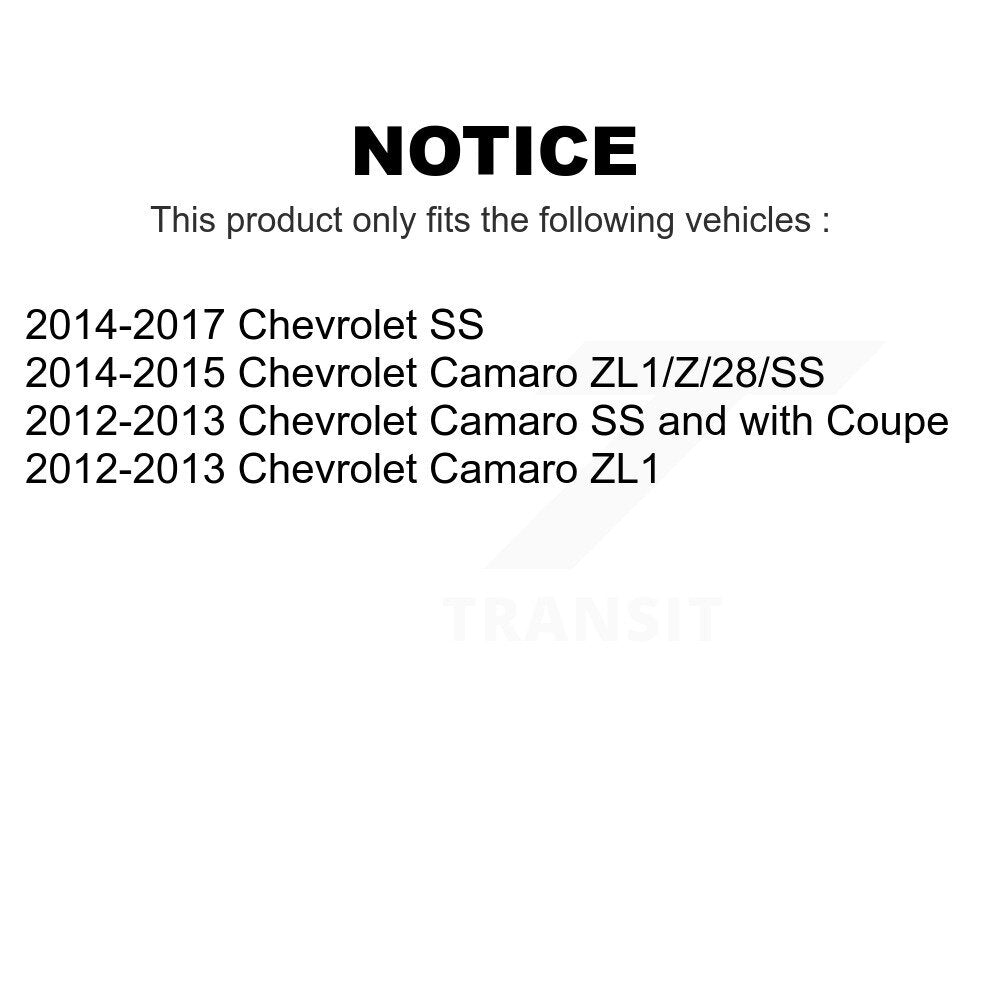 [Arrière] Kit de biellette de barre stabilisatrice de suspension pour Chevrolet Camaro SS KTR-100934