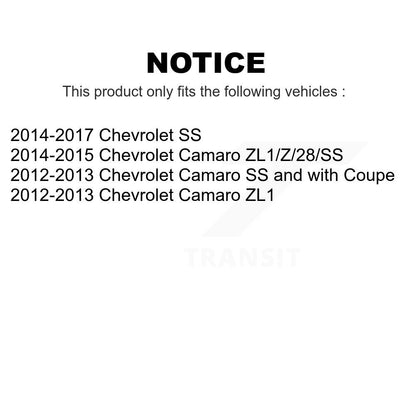 [Arrière] Kit de biellette de barre stabilisatrice de suspension pour Chevrolet Camaro SS KTR-100934