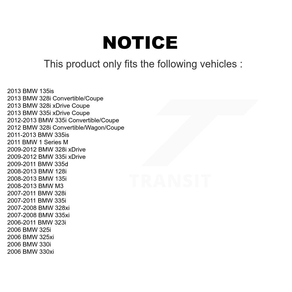 [Arrière] Kit de biellette de barre stabilisatrice de suspension pour BMW 328i xDrive 335i 325i 328xi 128i 330i M3 135i X1 325xi 335xi 335d 330xi 335is 135is 1 Series M 323i KTR-100963