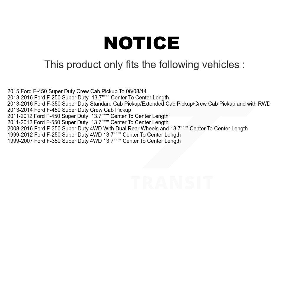 [Arrière] Kit de biellette de barre stabilisatrice de suspension pour Ford F-250 Super Duty F-350 F-450 F-550 KTR-100967