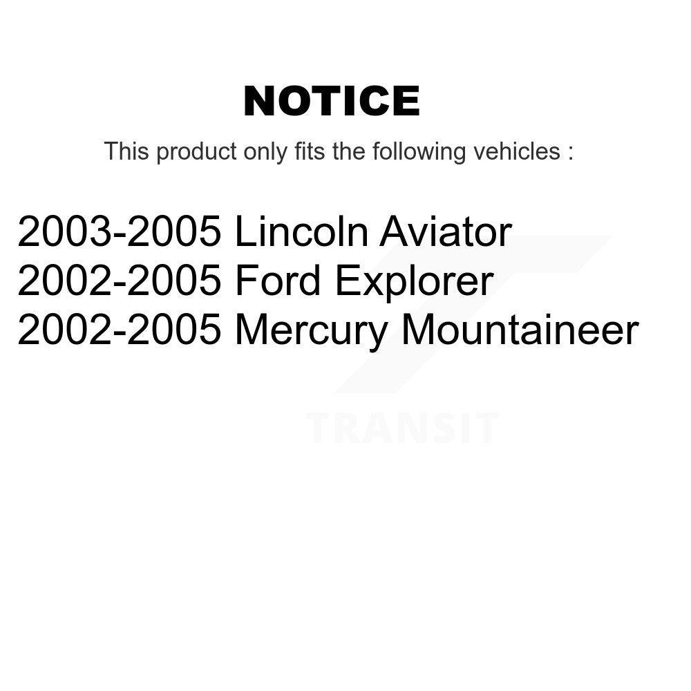 [Arrière] Kit de biellette de barre stabilisatrice de suspension pour Ford Explorer Mercury Mountaineer Lincoln Aviator KTR-100994