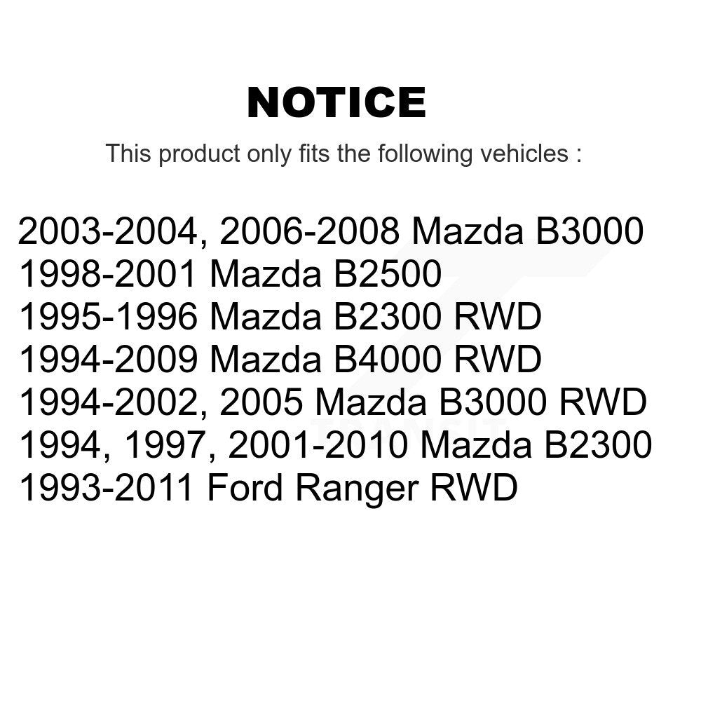 [Arrière] Kit de biellette de barre stabilisatrice de suspension pour Ford Ranger F-150 Mazda B3000 B2300 B4000 B2500 KTR-100995
