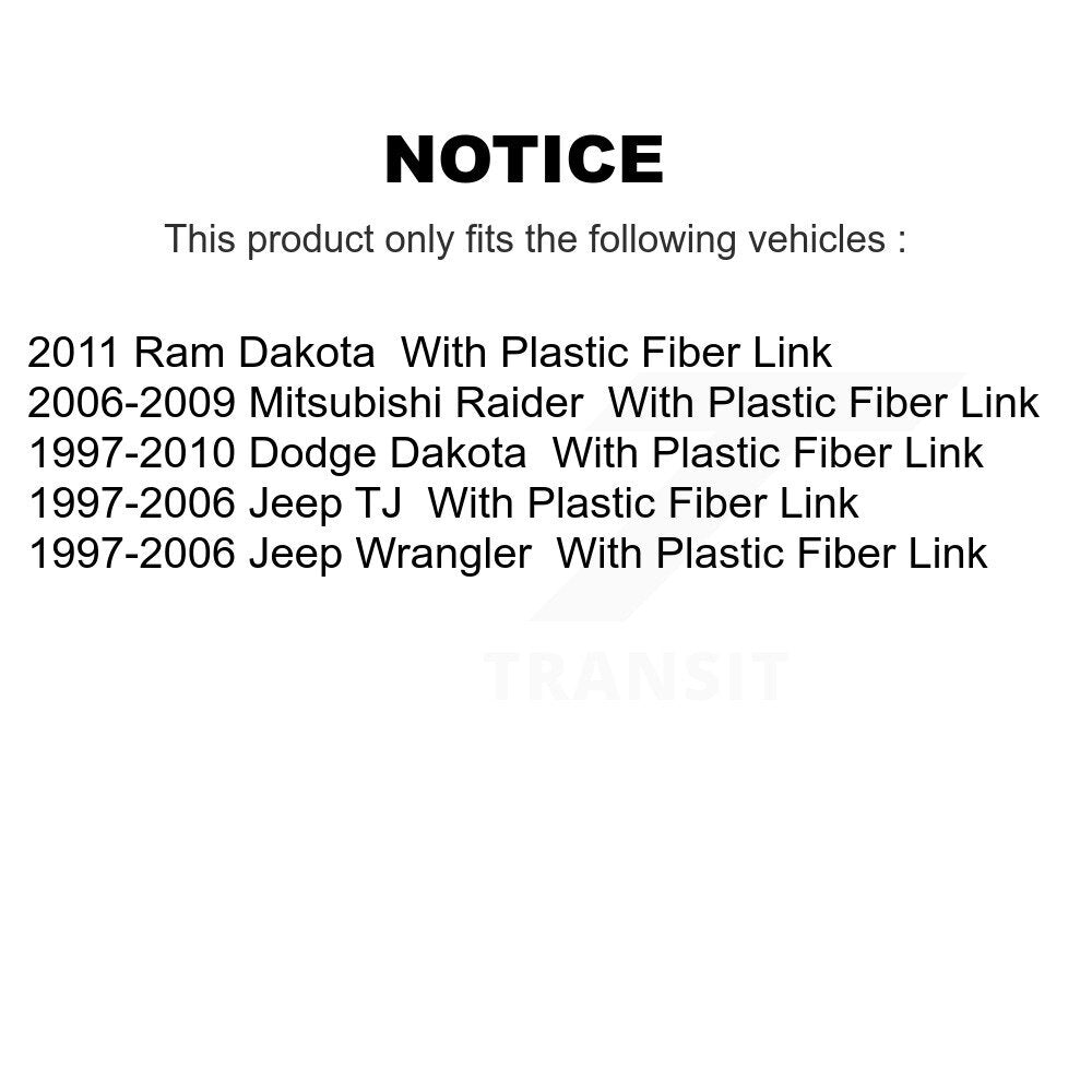 [Arrière] Kit de biellette de barre stabilisatrice de suspension pour Jeep Wrangler Dodge Dakota TJ KTR-101001