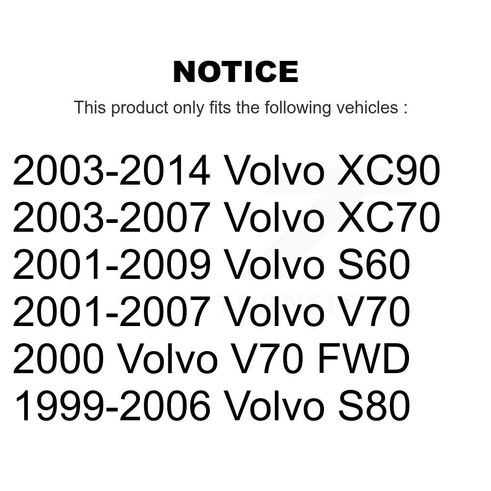 [Arrière] Kit de biellette de barre stabilisatrice de suspension pour Volvo XC90 S60 V70 XC70 S80 KTR-101009