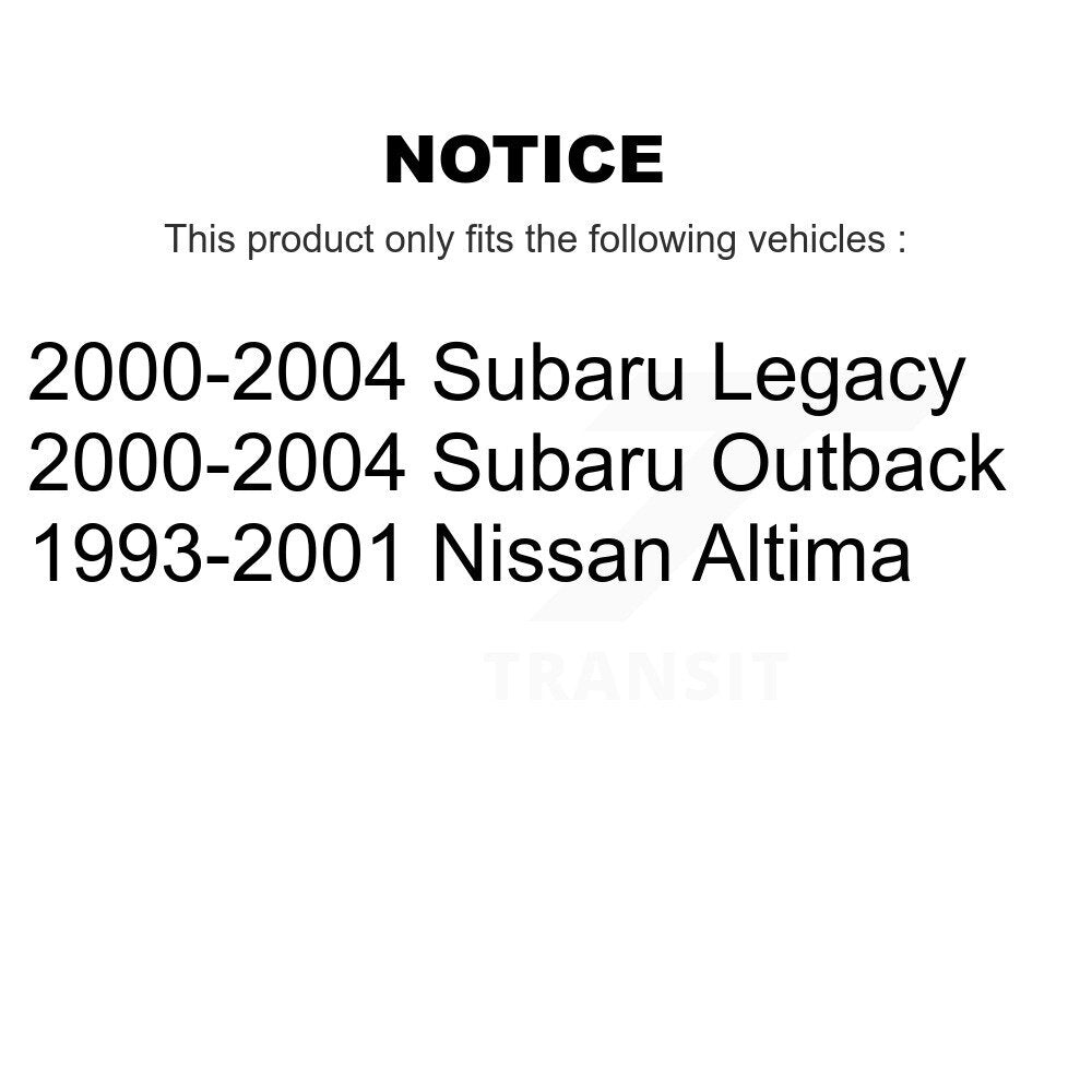 [Arrière] Kit de biellette de barre stabilisatrice de suspension pour Subaru Outback Nissan Altima Legacy KTR-101010