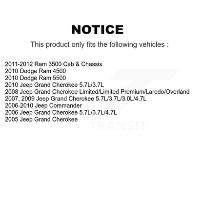 [Arrière] Kit de biellette de barre stabilisatrice de suspension pour Jeep Grand Cherokee Commander Ram 3500 Dodge 4500 5500 KTR-101015