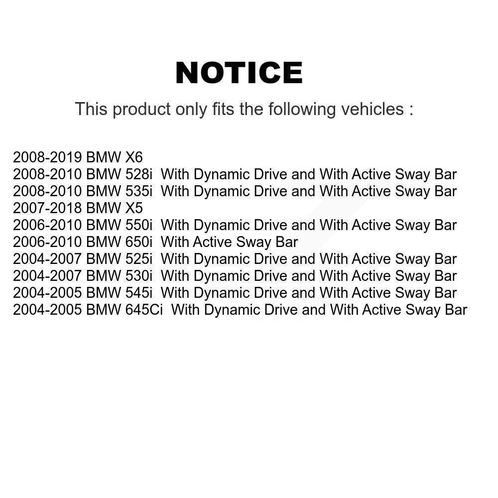 [Arrière] Kit de biellette de barre stabilisatrice de suspension pour BMW X5 530i 528i 525i 650i 535i X6 550i 645Ci 545i KTR-101017