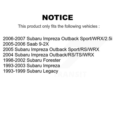 [Arrière] Kit de biellette de barre stabilisatrice de suspension pour Subaru Impreza Legacy Forester Saab 9-2X KTR-101035