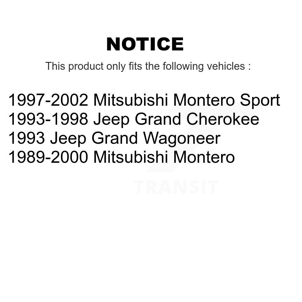 [Arrière] Kit de biellette de barre stabilisatrice de suspension pour Jeep Grand Cherokee Mitsubishi Montero Sport KTR-101039