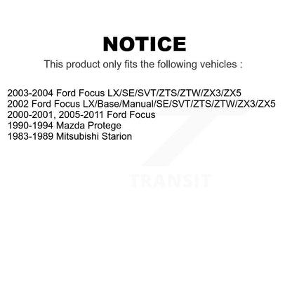 [Arrière] Kit de biellette de barre stabilisatrice de suspension pour Ford Focus Mazda Protege Mitsubishi Starion KTR-101040