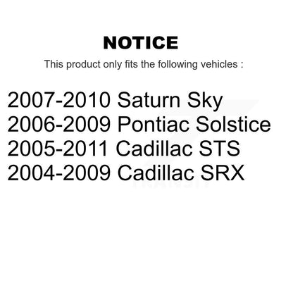 [Arrière] Kit de biellette de barre stabilisatrice de suspension pour Cadillac SRX STS Pontiac Solstice Saturn Sky KTR-101061