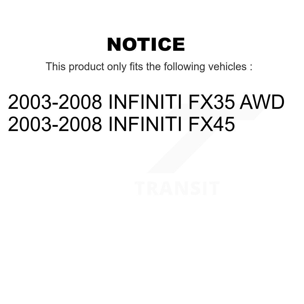 [Arrière] Kit de biellette de barre stabilisatrice de suspension pour 2003-2008 Infiniti FX35 FX45 INFINITI KTR-101071