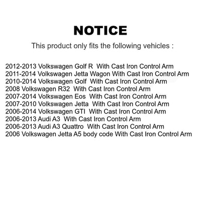 [Avant] Kit de Bras de suspension pour Volkswagen Jetta GTI Golf Eos Audi A3 R R32 Quattro KTR-101100