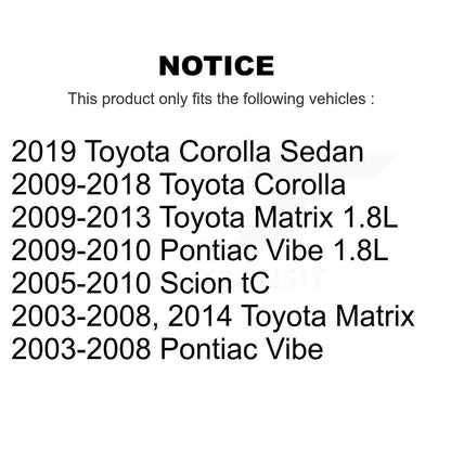 [Inférieur avant] Kit de Rotule de suspension pour Toyota Corolla Matrix Pontiac Vibe Scion tC iM KTR-101127