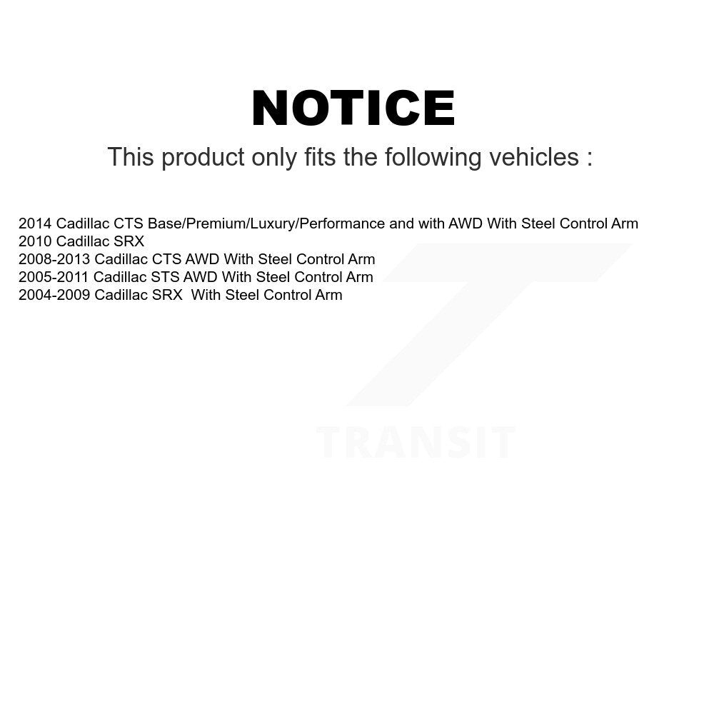 [Inférieur avant] Kit de Rotule de suspension pour Cadillac CTS SRX STS KTR-101131