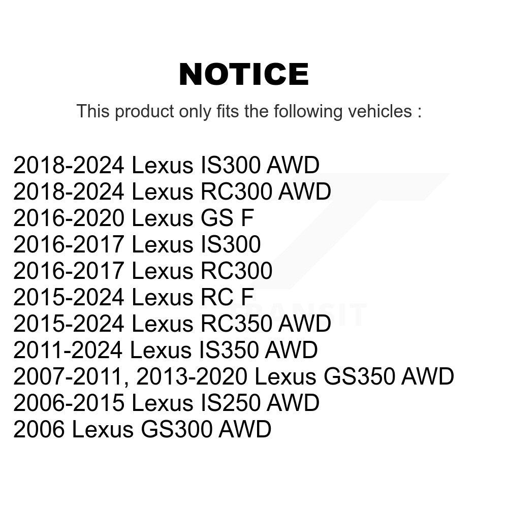 [Inférieur avant] Kit de Rotule de suspension pour Lexus IS250 GS350 IS300 IS350 GS300 RC350 RC300 RC F GS KTR-101149