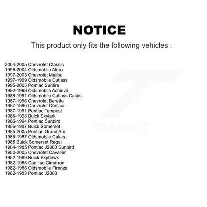 [Inférieur avant] Kit de Rotule de suspension pour Chevrolet Cavalier Pontiac Grand Am Malibu Oldsmobile Alero Sunfire Classic Corsica Buick Skylark Cutlass Beretta Sunbird Achieva Calais Skyhawk J2000 KTR-101184