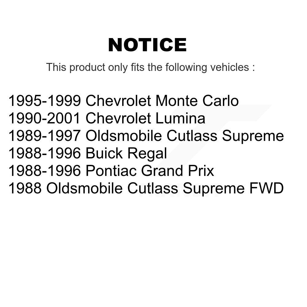 [Inférieur avant] Kit de Rotule de suspension pour Chevrolet Lumina Buick Regal Oldsmobile Cutlass Supreme Monte Carlo Pontiac Grand Prix KTR-101185