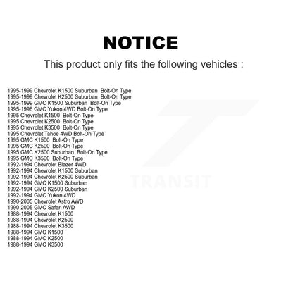 [Inférieur avant] Kit de Rotule de suspension pour Chevrolet K1500 GMC Astro Suburban K2500 Safari K3500 Yukon Tahoe Blazer KTR-101190