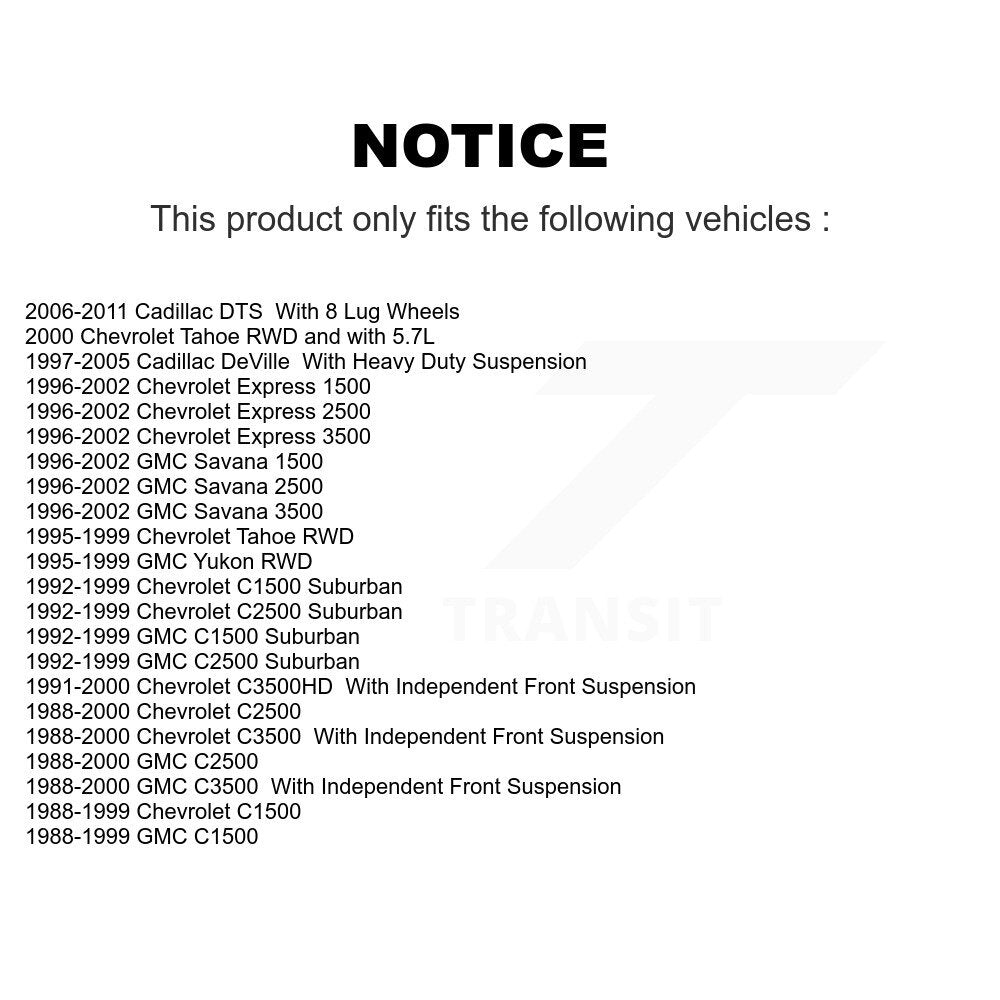 [Avant Inférieur] Rotule de suspension pour C1500 Chevrolet GMC Cadillac C2500 DTS C3500 3500 KTR-101192