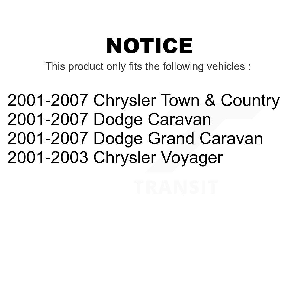 [Inférieur avant] Kit de Rotule de suspension pour Dodge Chrysler Grand Caravan Town & Country Voyager KTR-101209