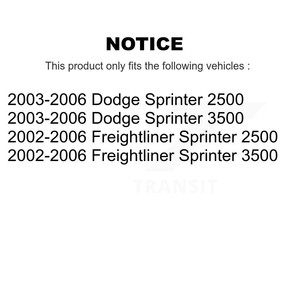 [Inférieur avant] Kit de Rotule de suspension pour Sprinter 2500 Freightliner Dodge 3500 KTR-101214