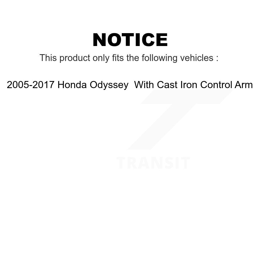 [Inférieur avant] Kit de Rotule de suspension pour 2005-2017 Honda Odyssey avec Cast Iron Control Arm KTR-101232