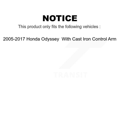 [Inférieur avant] Kit de Rotule de suspension pour 2005-2017 Honda Odyssey avec Cast Iron Control Arm KTR-101232