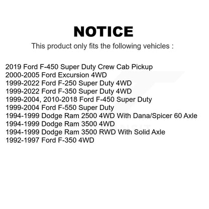 [Inférieur avant] Kit de Rotule de suspension pour Ford F-250 Super Duty F-350 Dodge Ram 2500 Excursion 3500 F-450 F-550 KTR-101249